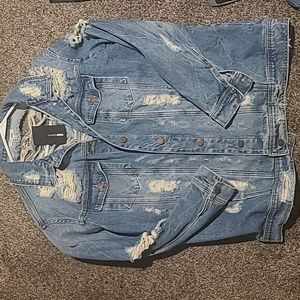 NWT Fashioniva Distressed Jean Jacket